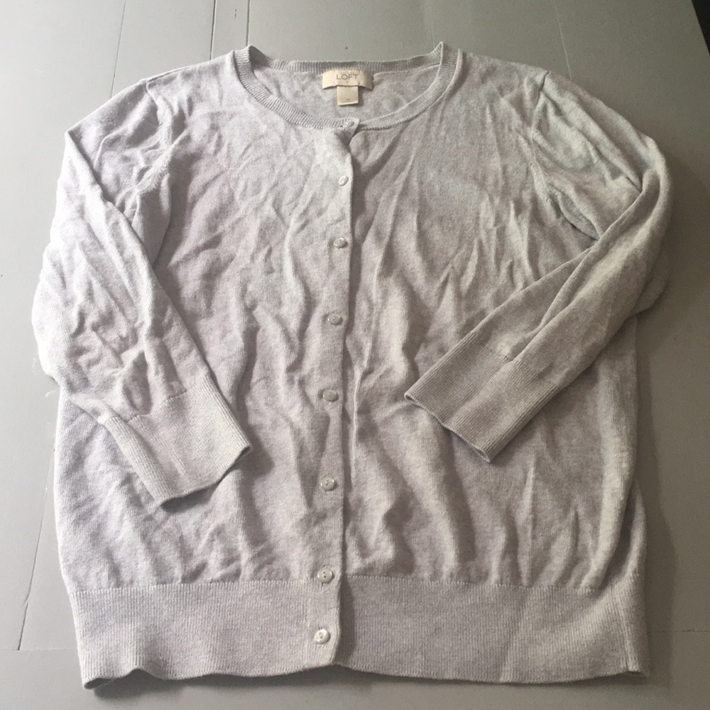 Ann Taylor Loft Grey Cardigan